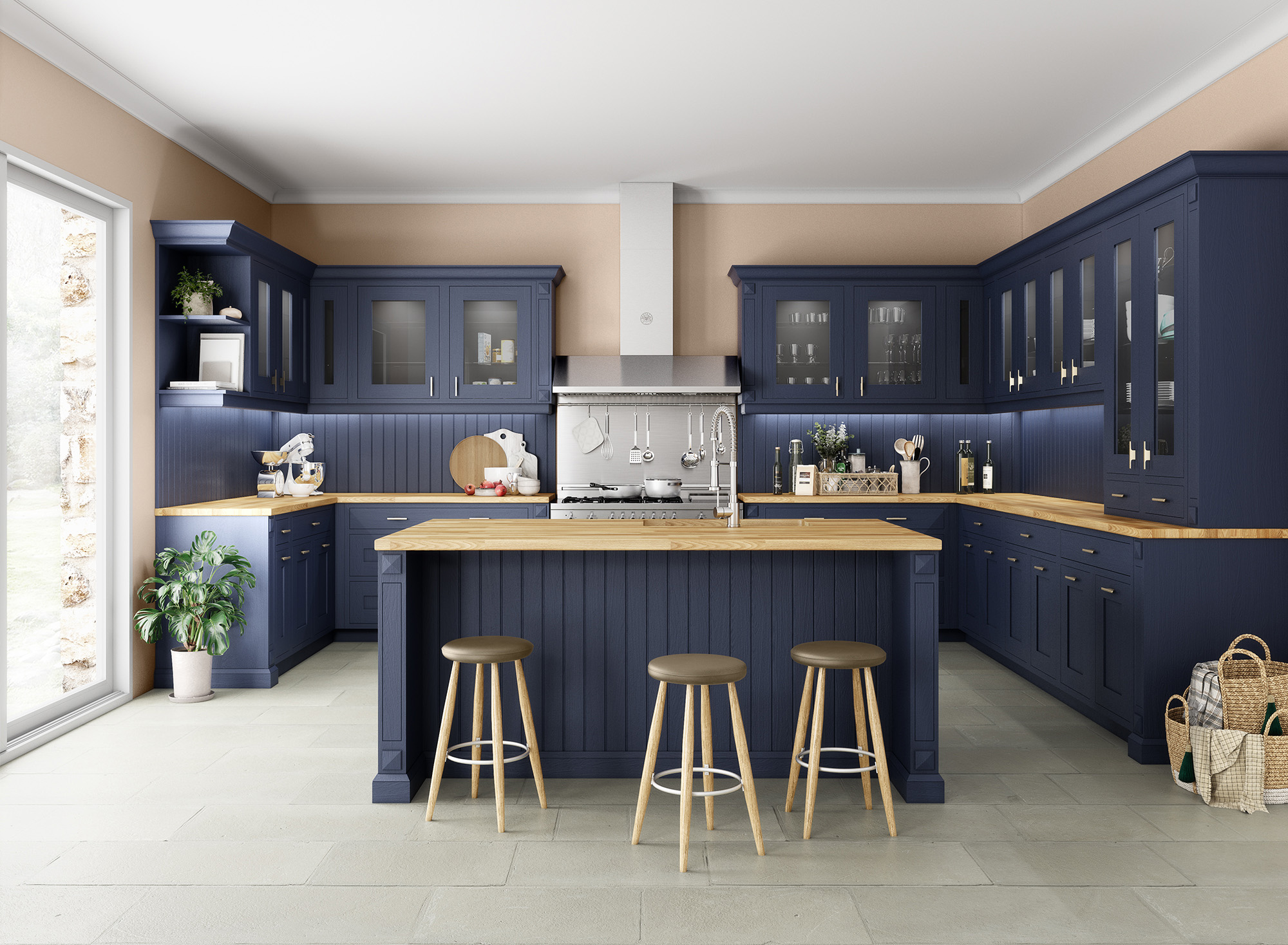 Cuisine noire et bois