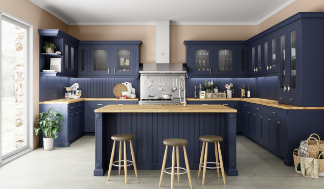 Cuisine noire et bois